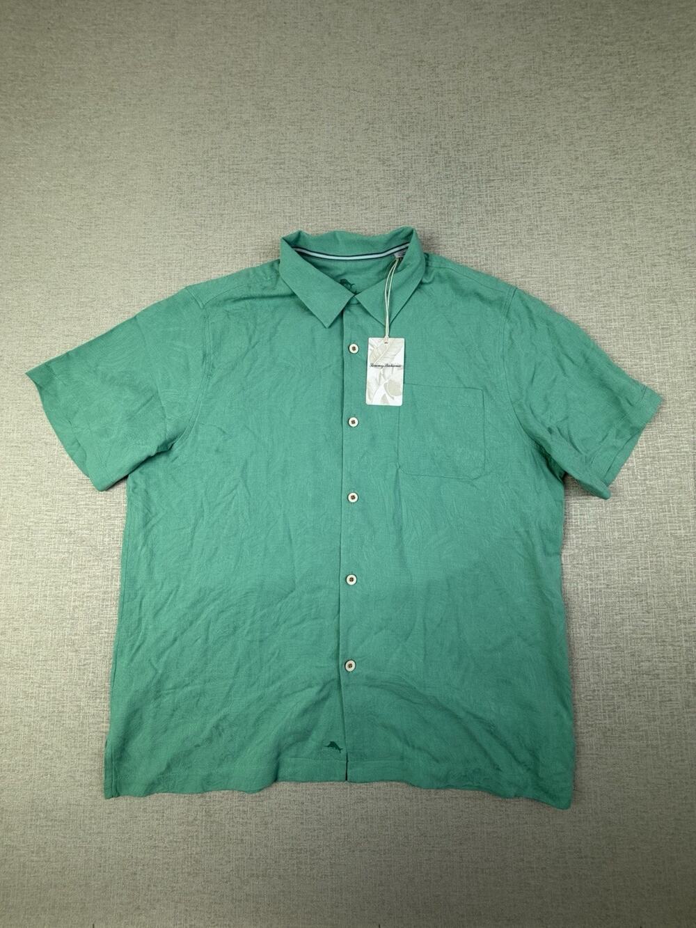 Tommy Bahama Tropic Isles Silk Shirt Men’s XL Aqua Aloha NWT $118